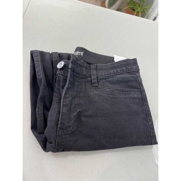 Wynne Denim Convertible Straight Flare Leg Jean Size 8 Petite Saturated Black - Picture 3 of 8